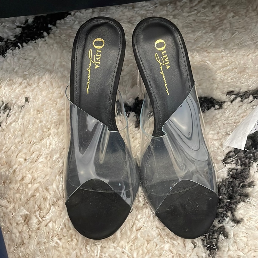 Black Clear Heels
